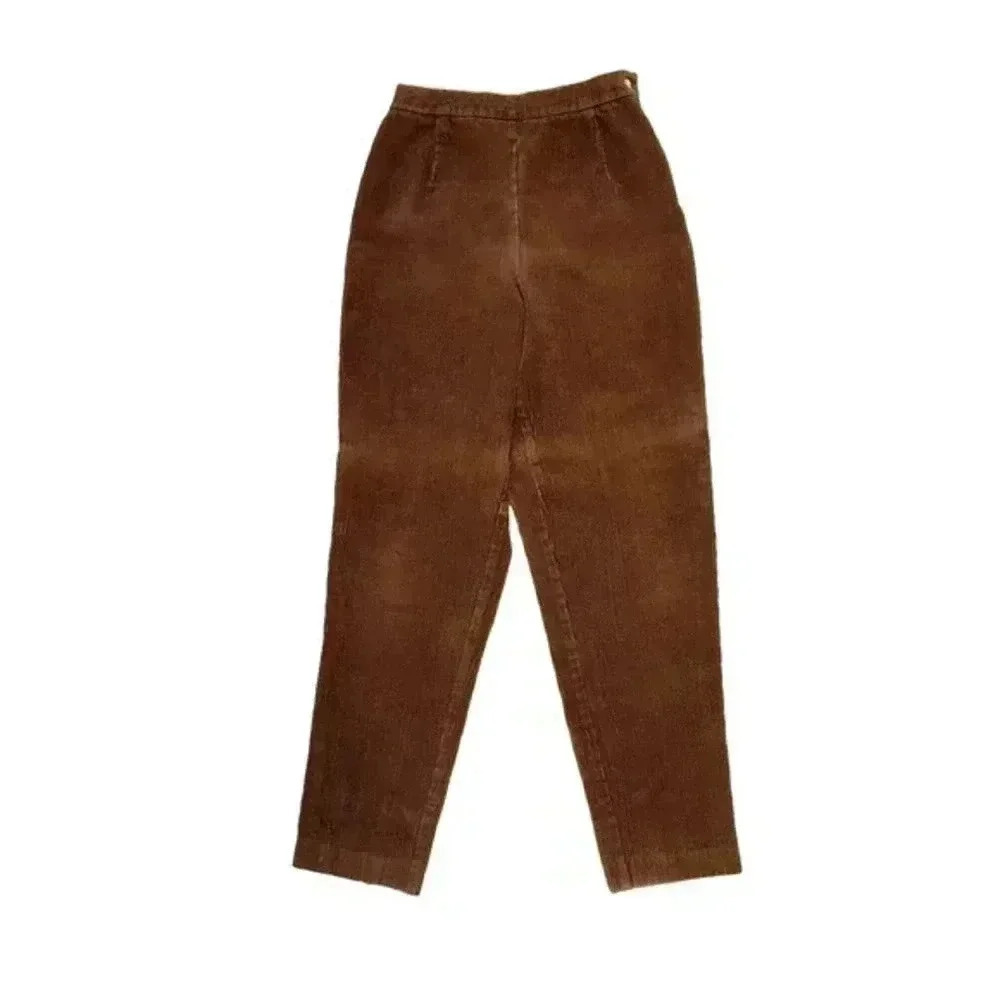David Brooks Vintage Large Bib Cords Size 6 Brown